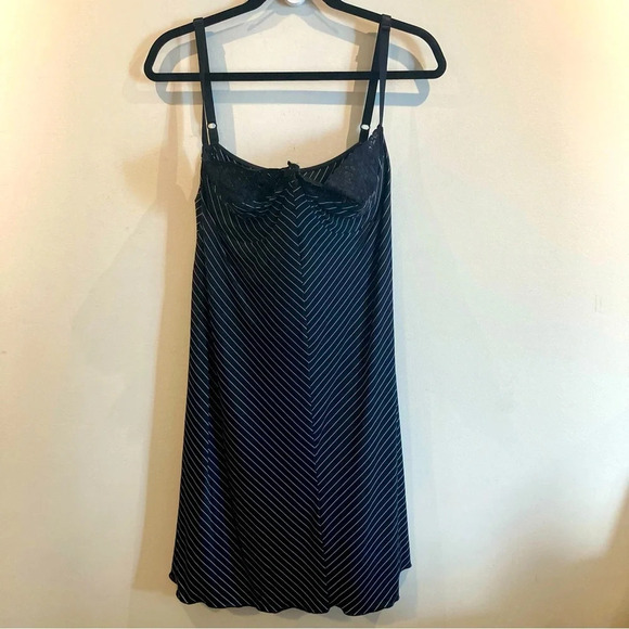 COQUETTE Sz 1X-2X A-Line Slinky Lace Cup Adjustable Straps Slip & Thong Set NEW - Picture 1 of 10